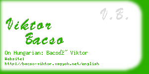 viktor bacso business card